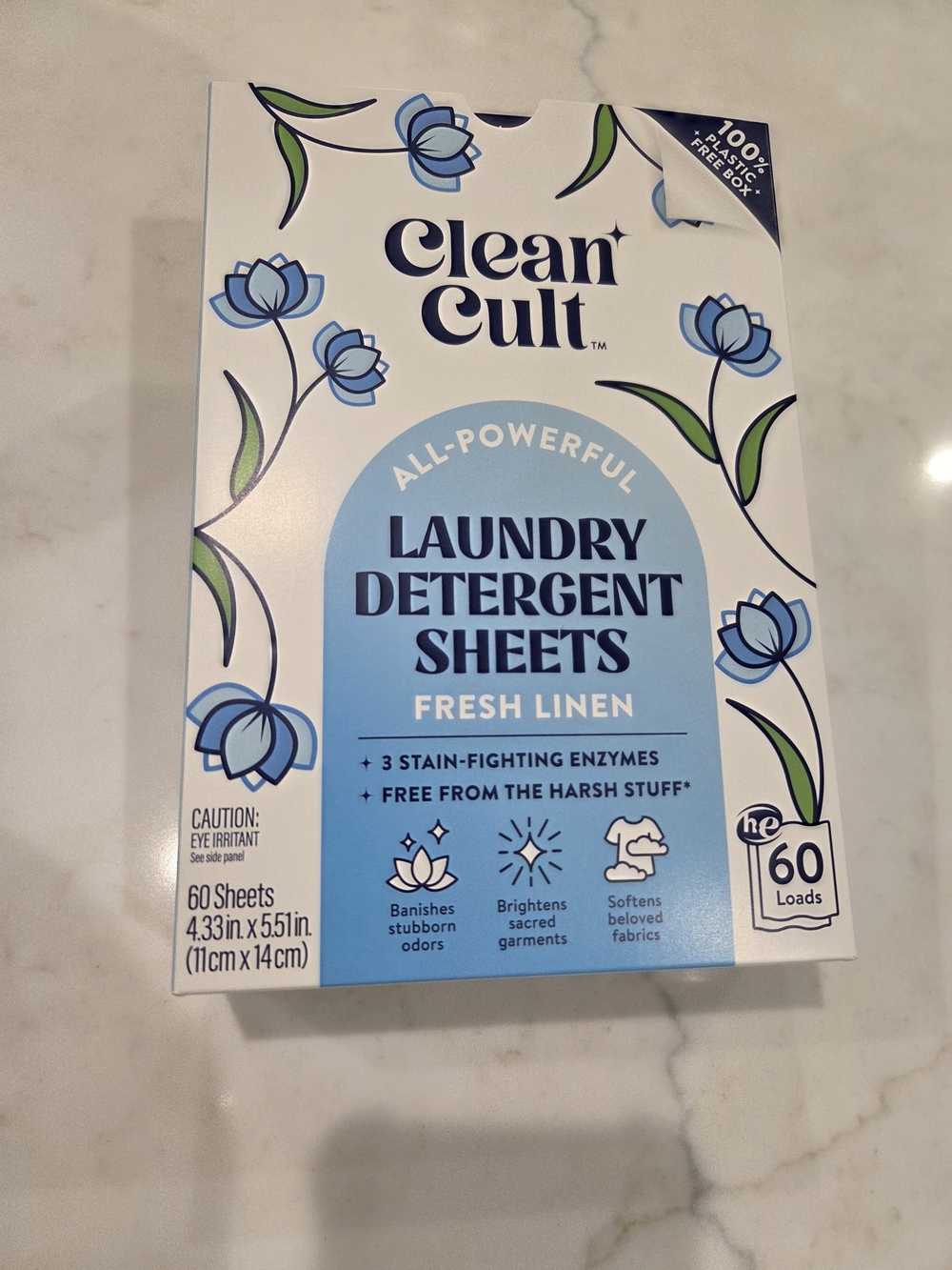 Clean Cult Fresh Linen Laundry Detergent Sheets - Blue